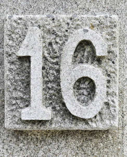 Number sixteen — Stock Photo, Image