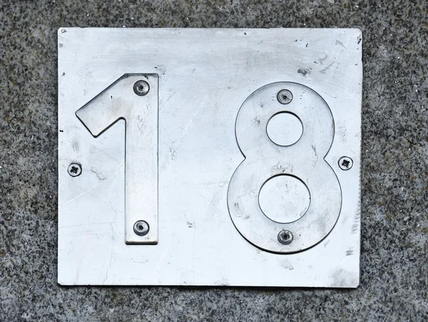 Number 16 on granite — Stock Photo, Image