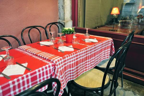 Mesa terraza restaurante — Foto de Stock