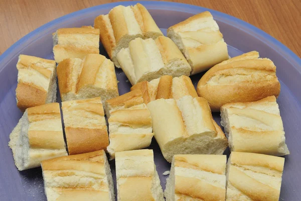 Baguette skivor bröd — Stockfoto