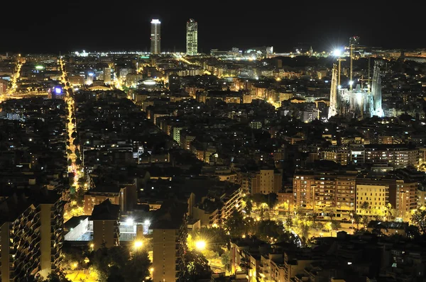 Noche barcelona — Foto de Stock