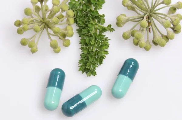 Drugs en geneesmiddelen, met natuurlijke plantenextracten — Stockfoto