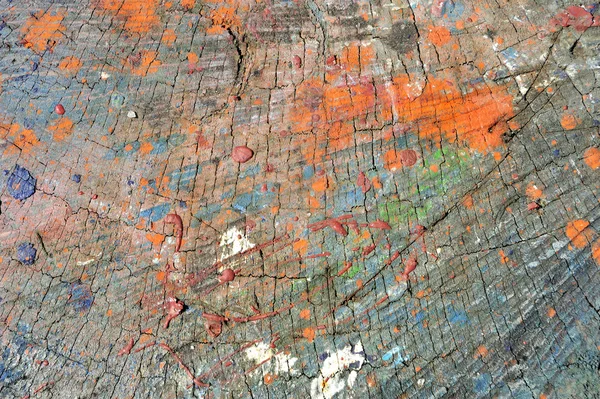 Altes Holz mit Farben bemalt — Stockfoto