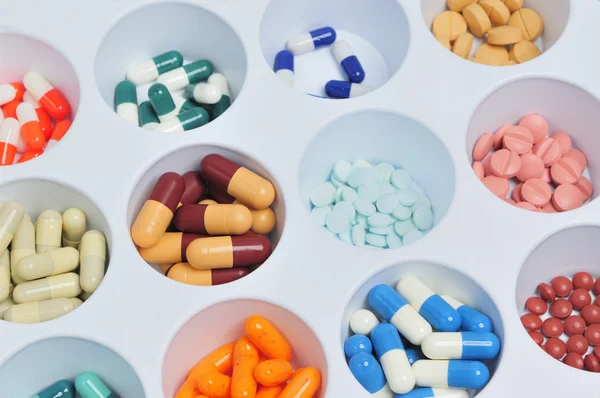 Assortment of pills and capsules — Stock Photo, Image