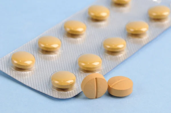 Pillole e capsule in blister — Foto Stock