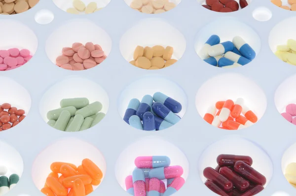 Pills, capsules and tablets — Stock Photo, Image