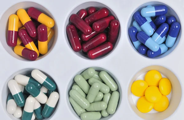 Assortment of pills and capsules — Stock Photo, Image