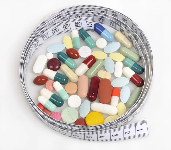 Kilo kontrolü için ilaçlar — Stok fotoğraf