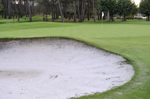 Golf auf der grünen Wiese — Stockfoto