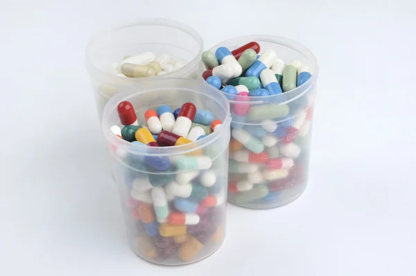 Tabletter, kapslar och tabletter. — Stockfoto