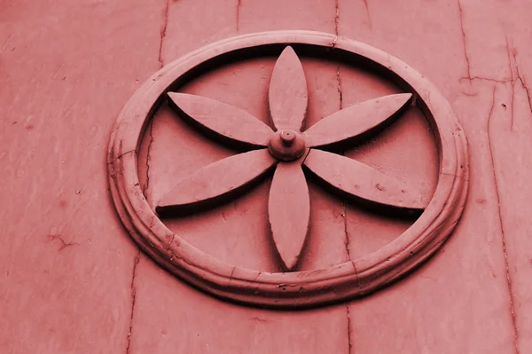 Wood joinery star in circle work — Stock Photo, Image