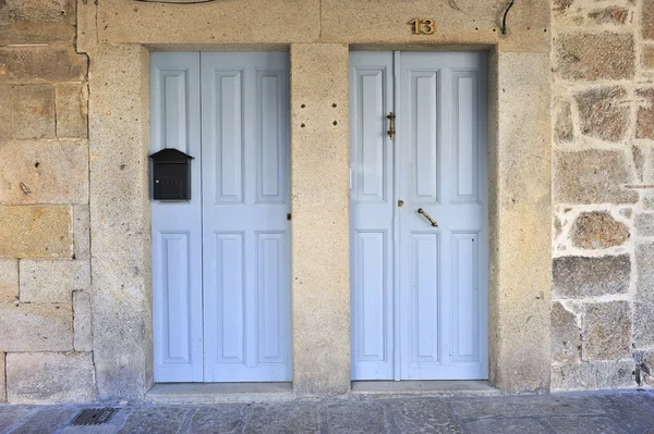 Wooden catholic doors — Stock Photo, Image