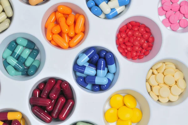 Colorful pills and capsules — Stock Photo, Image