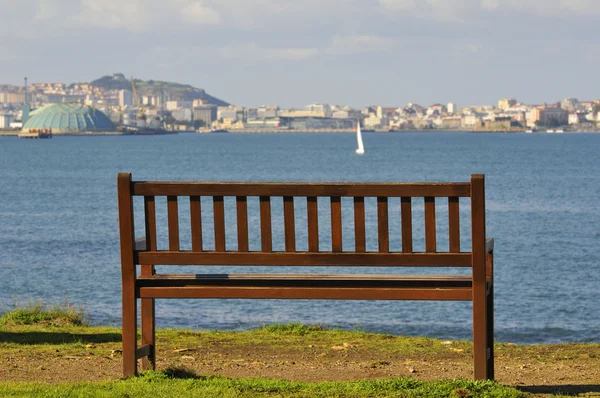 Träbänkar — Stockfoto