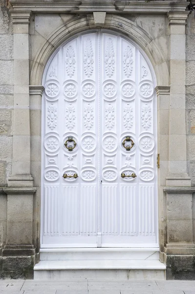 Wood white door — Stock Photo, Image
