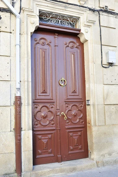 Velké a majestátní dřevěné dveře — Stock fotografie