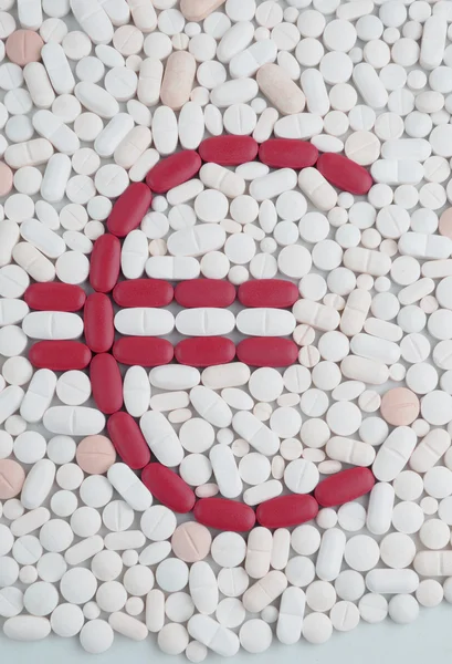 Píldoras con símbolo del euro — Foto de Stock