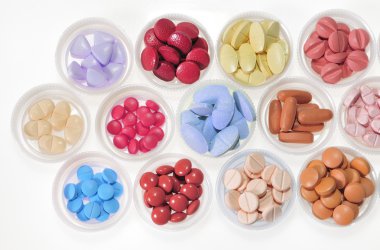 Assortment of pills clipart