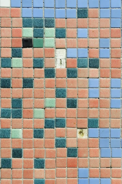 Mosaik aus farbigen Quadraten Fliesen — Stockfoto