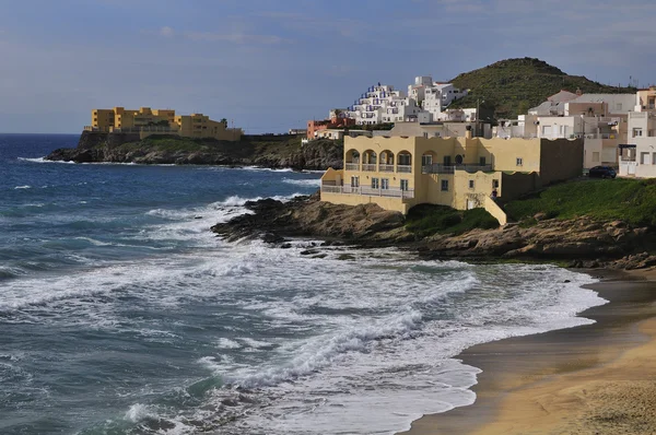 Wohngebäude und Strand — Stockfoto