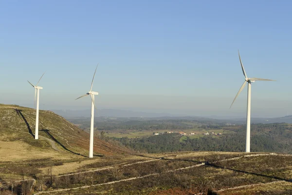 Windmills park in mountains — Stock Photo, Image