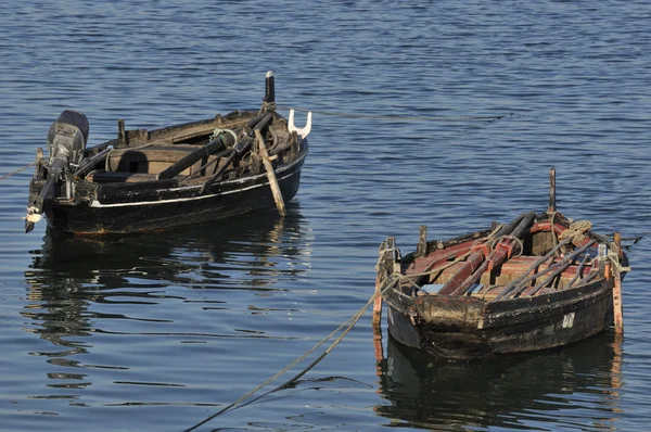 Fisk båtar i vattnet — Stockfoto