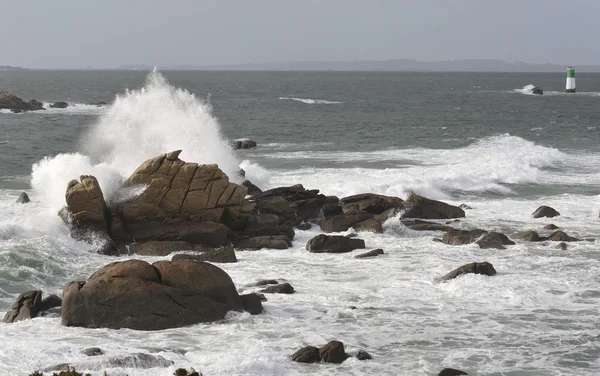 Atlântico Energia costeira e temporal das ondas — Fotografia de Stock