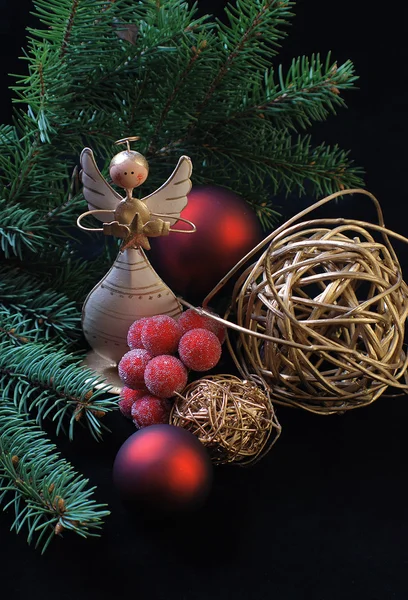 Figurine ange en bois de Noël — Photo