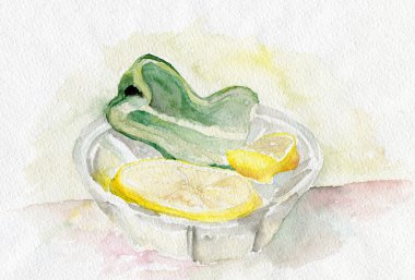 Limon ve yeşil biber