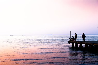 Denizde harika bir gün batımı