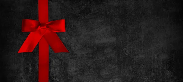 Κόκκινη Κορδέλα Κόκκινο Φόντο Τρισδιάστατο Ιλστράσιον — Φωτογραφία Αρχείου