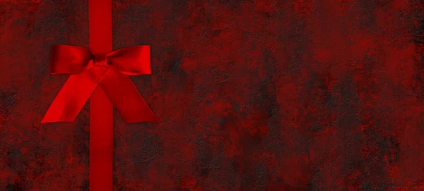 Красная Лента Красном Фоне Илштрасьон — стоковое фото