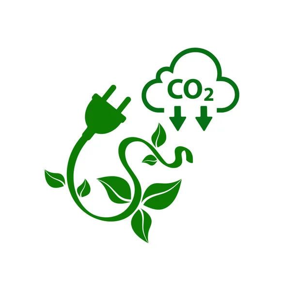 Сокращение Выбросов Co2 Остановить Изменение Климата Зеленый Фон Энергии — стоковый вектор