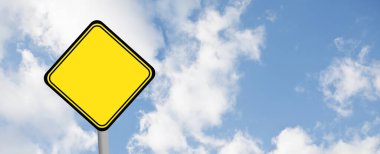 Beyaz arkaplanda boş işaret