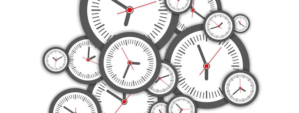 Fondo Tiempo Con Relojes Redondos —  Fotos de Stock