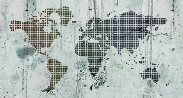 Mapa Mundo Fundo Fresco — Fotografia de Stock