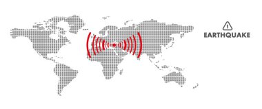 Deprem geçmişi. Sismik ölçüm için sismogram.