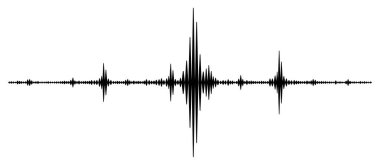 Deprem geçmişi. Sismik ölçüm için sismogram.