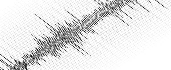 Trzęsienie Ziemi Sejsmogram Pomiaru Sejsmicznego — Wektor stockowy