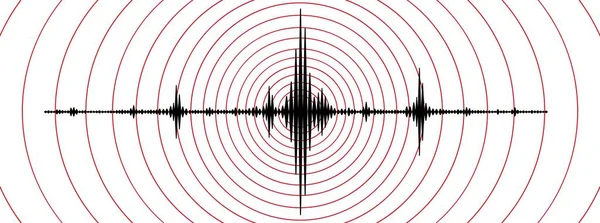 Earthquake Background Seismogram Seismic Measurement — Stock Vector