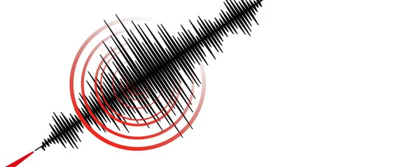 Предыстория Землетрясения Сейсмограмма Сейсмических Измерений — стоковый вектор