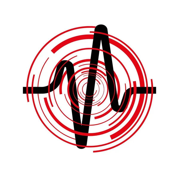 Aardbeving Achtergrond Seismogram Voor Seismische Meting — Stockvector