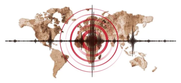 Earthquake Background Seismogram Seismic Measurement — Stock Vector