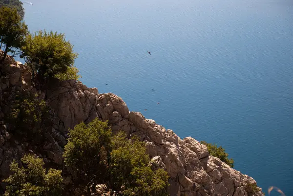 Collina e mare Adriatico, Dalmazia, Croazia — Foto Stock