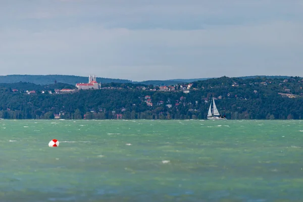 Siofok Hungary August 2021 Yacht Balaton Lake Hungary Siofok — Stock Photo, Image