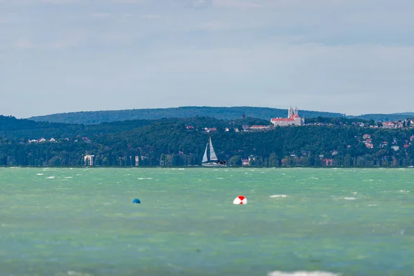 Siofok Hungary Ağustos 2021 Balaton Gölü Yat Macaristan Siofok — Stok fotoğraf
