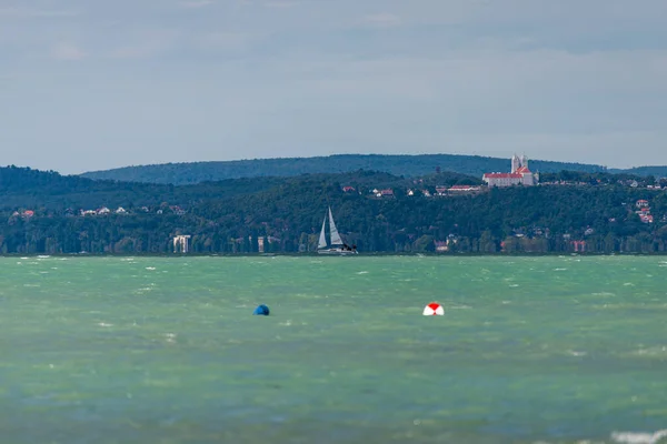 Siofok Hongrie Août 2021 Bateau Sur Lac Balaton Hongrie Siofok — Photo