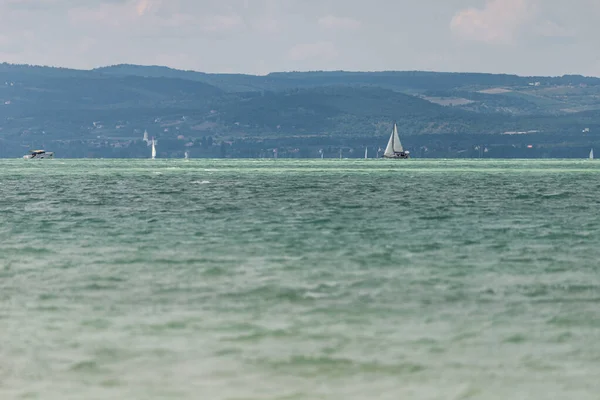 Photo Yacht Sur Lac Balaton Hongrie Siofok — Photo