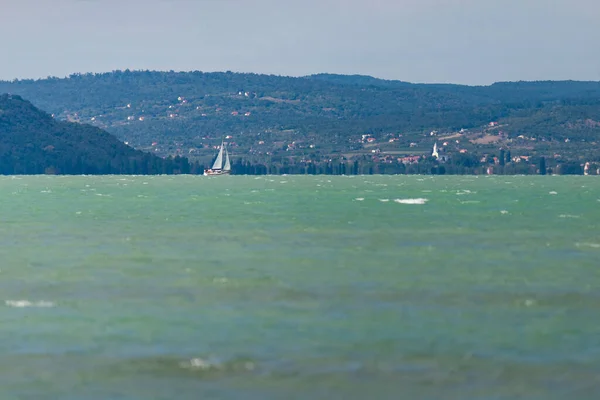 Photo Yacht Sur Lac Balaton Hongrie Siofok — Photo