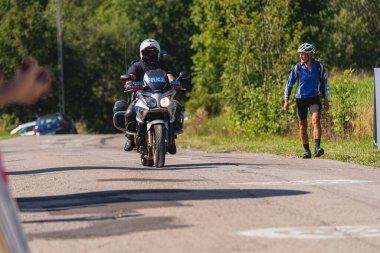 BUDZOW, POLAND - AUGUST 5, 2022: Cycling race 